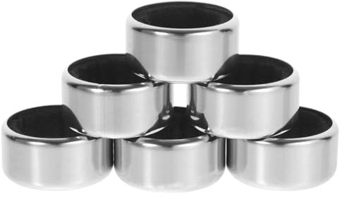 COLLBATH 6pcs Stainless Steel Wine Drip Collar Wine Bottle Drip Catcher Collars Ring for Pourers Ring