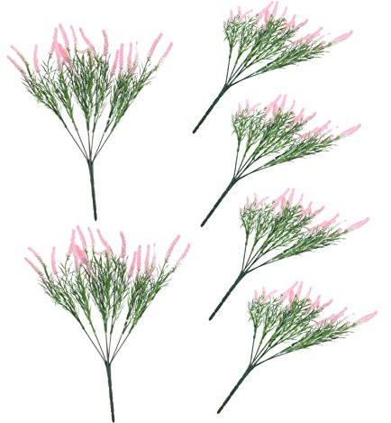 CIYODO 6stücke Teiliges Künstliche Lavendelblumen Realistische Deko Pflanzen Für Zuhause Büro Und Garten Uv-beständig Für Hochzeiten Und Elegante Tischdekoration