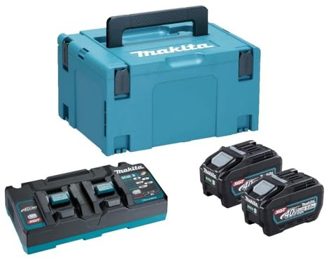 Makita 191U20-2 40v Battery + Charger Power Source Kit 2 x 5.0ah Batteries