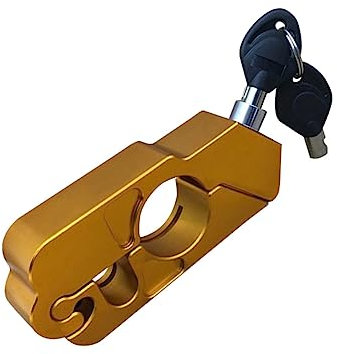 ULTECHNOVO Candado Para Motocicleta Bloqueo De Manillar De Aluminio Cnc Resistente y Doradas