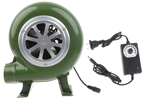 MGBISYI Electric Blower Fan BBQ Fan 100v 220v Suitable For Barbecue Mini Blacksmith Forges Blower With Speed Adapter AC100-240V, Mini Blacksmith Forges With Duct Portable (80W)