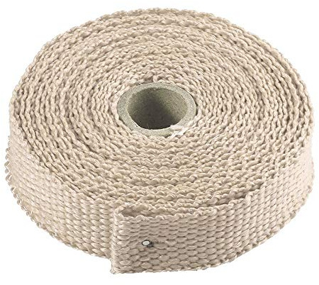 Bande Thermique Echappement 5M Roll Fibre de verre Bouclace thermique de la moto d'échappement d'échappement Tuyau thermique Tableau thermique protection thermique Tube d'échappement isolant Ruban Iso