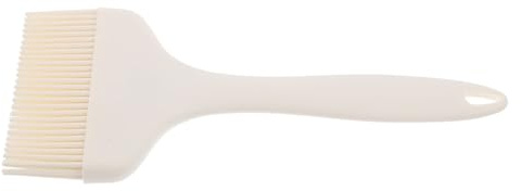 Mipcase Pennello per Spalmare Olio e Salsa in Silicone Resistente al Calore Grande Testa Bianco per Cucina e Barbecue per Grigliare e Pasticceria
