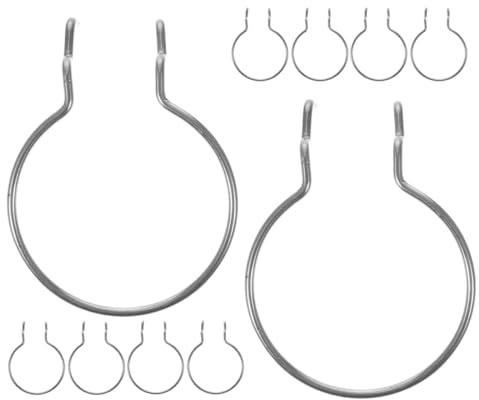 IWOWHERO 12 pièces Crochets Fer pour Panneaux Perforés Supports Suspendus pour Tasses et Rangement Organisé Anneaux Porte-gobelets Robustesse et Design Élégant pour Cuisine et Garage