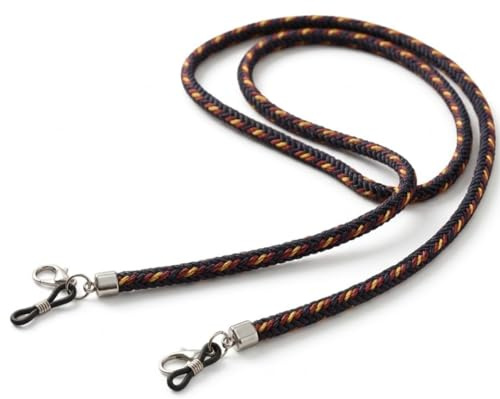 RA RETAIL AMZ Cordones para gafas hombre bandera de españa - Cuerda para gafas con diseño trenzado para hombre y mujer. Cordon Gafas Hombre ajustable y cómodo