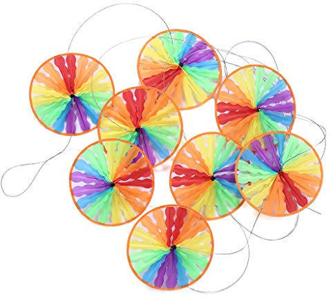 Dcaknri 8pcs ruota arcobaleno mulino a vento spinner whirligig giardino casa cortile decorazione solare filatori del vento per cortile