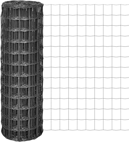 vidaXL Maschendraht Stahl 25x1,2m Gitterzaun Wildzaun Gartenzaun Schweißgitter