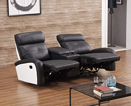 Mapo Möbel Ledersofa Kinosofa Fernsehsofa 5130-Cup-2-SW