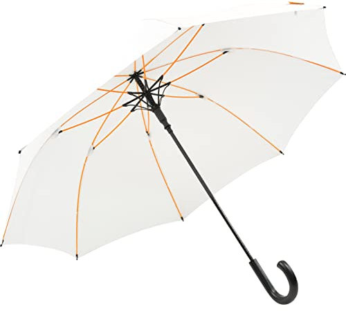 Falcone® luxuriöser Golfschirm Automatik windsicher Rundhakengriff - weiß