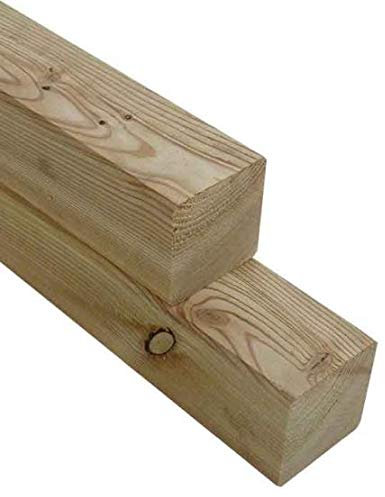 Gartenwelt Riegelsberger Pfosten 70x70 mm Höhe 170 cm Lärche Kantholz Holzzaun Gartenzaun Vorgartenzaun Friesenzaun