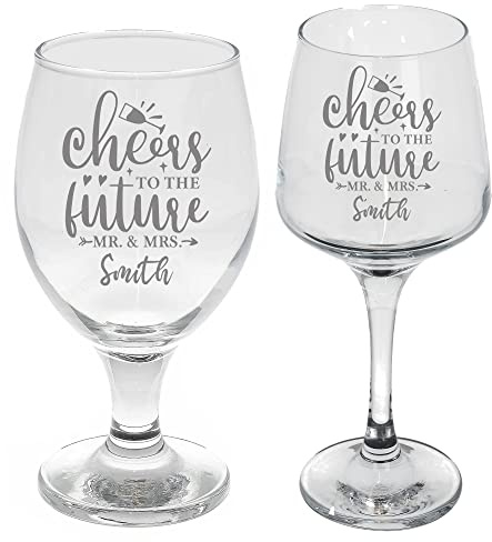 Always Looking Good Personalised Engraved Set of 2 Wine and/or Beer Glasses Engagement Proposal Gift Set (Beer and Wine Glass)
