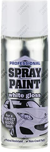 Elito Home & Garden® White Gloss Spray Paint 400ml | Professional Quality | Ideal and Perfect Finish for Cars, Bikes, Vans, Metal and Wood (Pack of 1 - 400 ml, White Gloss)