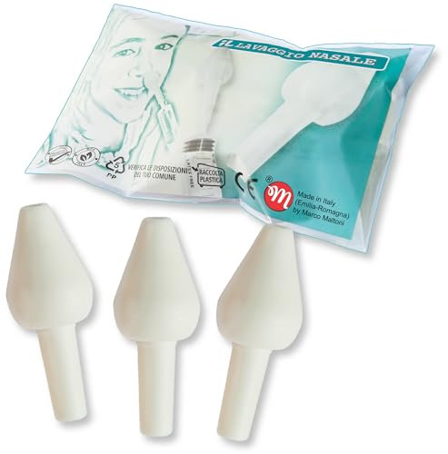 Set irrigatore nasale per LAVAGGIO NASALE, IGIENIZZABILE BY MARCO MALTONI, 3 OLIVE NASALI GOMMOSE SMALL