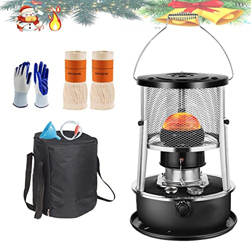 Chauffage Mobile au pétrole Efficace,poêle à pétrole à mèche,Équipement de chauffage intérieur,combustion complète à 360 °,pas besoin d'électricité,camping,jardin,pêche blanche ( Color : Black Suit )