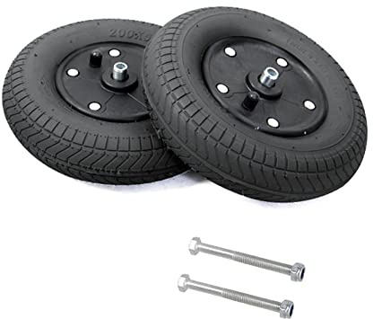 8 Pouces Roue Avant de Fauteuil Roulant électrique, Accessoires de Remplacement Roue, Modèle 200×50, Pneus épaissis, Roulement 8mm, 2pcs