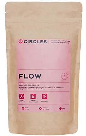 Infusion naturelle aux plantes médicinales pour le confort menstruel. Soulage, apaise et régularise le cycle. Framboisier, achillée, ortie, camomille. Cure détox et bien-être féminin.