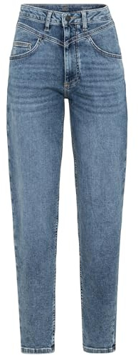 camel active Damen Mom Fit 5-Pocket Jeans Jeans Blau, womenswear-33/30