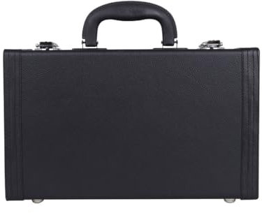 Klarinettenkoffer Lederetui für Klarinette Aufbewahrungskoffer mit Griff Instrument Zubehör Klarinette Tasche Fall Schwarz