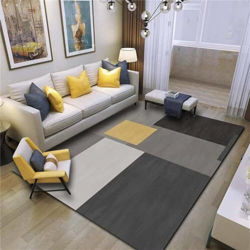 RUGMRZ Bettumrandung Teppich Geometrie Salon Kinder Teppich Jungen Mehrfarbig Haus Dekoration modern Teppich Dekoration Balkon bettumrandung Teppich Dekoration balkon140x200CM