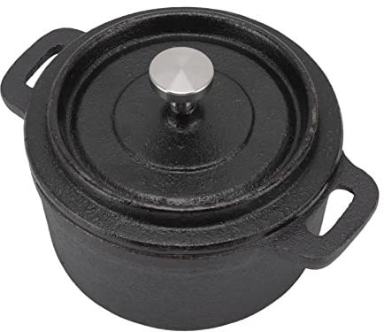 Akozon Olla de Hierro Fundido para Horno Holandés con Diseño Engrosado y Aislamiento - Horno Holandés Tradicional con Tapa y Ergonómico para Hornear, Asar, Guisar y Más