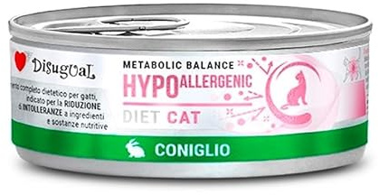 Disugual Dieta Gato | para Necesidades Nutricionales Especiales | 12x85Gr | (12x85Gr, Conejo Hipoalergénico)