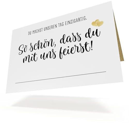 Creatastic - Tischkarten Hochzeit, Platzkarten Hochzeit, 50 Stück, Tischdeko aus stabilem Karton, Hochzeitsdeko, Tischdeko, Namensschilder, Tischkärtchen
