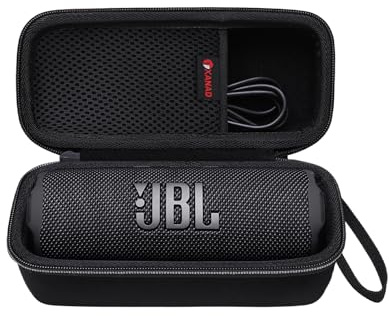 XANAD Étui Transport Rigide pour JBL Flip 7/ Flip 6 / Essential 3/2 / JBL Grip/Tuner 3/2 Enceinte Bluetooth Portable sans Fil (Noir)