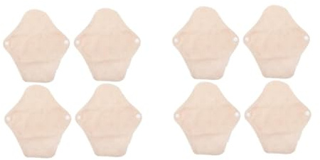 minkissy 2 Juegos Compresas Sanitarias Lavables Compresas Menstruales Reutilizables Esterillas De Lactancia Compresas Sanitarias Para Mujeres Algodón Orgánico Compresas Menstruales 4 Uds * 2