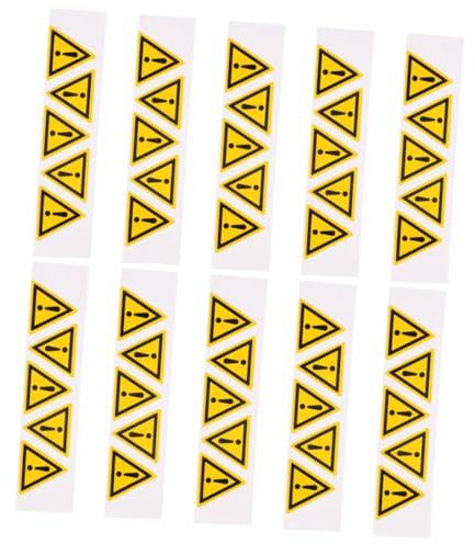 Autocollants D’avertissement Sécurité 10 Pièces Pp Jaune