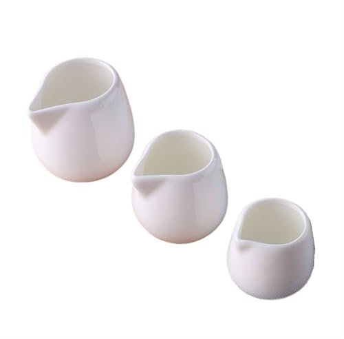 Lattiera Tazza da latte in ceramica bianca senza manico Cucchiaio da latte piccolo Tazza da latte Tazza da caffè Tazza da latte Tazza da latte occidentale Brocche da latte Brocche Creamer
