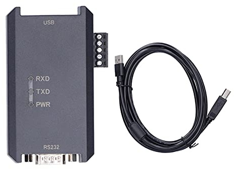 Fdit USB Aislado Avanzado hasta /232/422 Adaptador Serial para Transmisión Rápida, Tarjeta Todo en, Material de ABS Negro