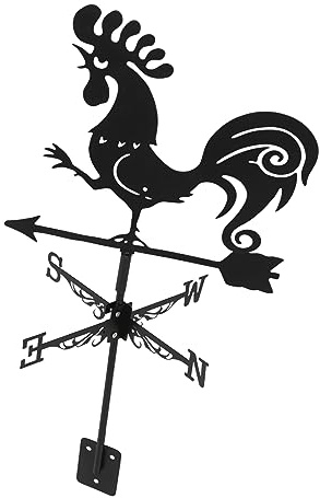 ifundom Veleta De De Metal para Jardín Indicador De Dirección del Viento De Granja Decoración Exterior Veleta De Jardín