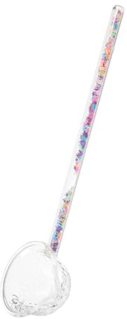 TOYZFRIENDY Decorative Glass Tea Spoon with Spout for Loose Tea Serving and Stirring Japanese-Style High-Grade Borosilicate Glass 50ml Capacity Unique Design for Kitchen