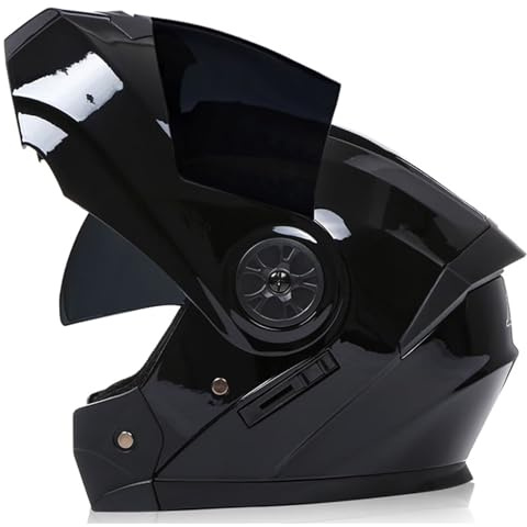 Casque Integral Moto Modulaire Relevable OT et ECE Approuvé, Léger, Double Visiere (Teintée + Transparente), pour Homme et Femme S55-56CM