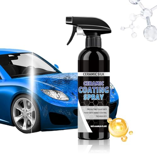 Revêtement en céramique | spray 120 ml anti-rayures pour véhicules | agent de protection hydrofuge avec brillance pour Detailing Carrosserie | pour Moto Jantes Phares Pare Brise Peinture