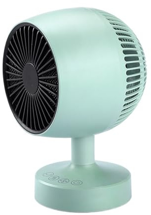 EBAYTV Heizgerät Tragbarer Mini-Tischventilator-Heizlüfter, elektrische Heizung, geräuscharm, schnelle Aufheizung, Winterheizung, Wärmer for Zuhause, Büro, Zimmer(Green)