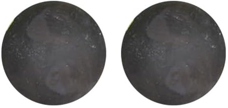 MoSundi Sfere di fuoco rotonde per uso interno ed esterno, pietre di fuoco riutilizzabili resistenti al calore, 3/4/5 , nero decorativo per camino, confezione da 2 pezzi da 10,2 cm