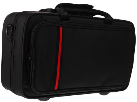 CORHAD Klarinettenetui für B-klarinette Schwarzes aus Oxford Stoff mit Doppelriemen und Reißverschluss Tragbare Schützende Aufbewahrungstasche im Klassischen Design
