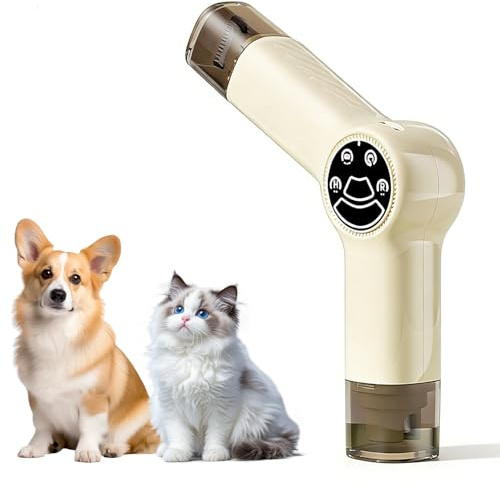 Hoofun 2 in 1 Sans Fil Tondeuses & Lime à Griffes pour Chiens Chats | Outils de Faible Bruit Toilettage pour Animaux De Compagnie pour Petits Chiens Chats Animaux de Compagnie