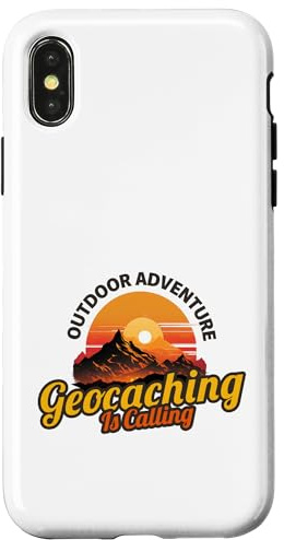 Custodia per iPhone X/XS Design geocaching perfetto per gli amanti dell'avventura all'aria aperta, GPS