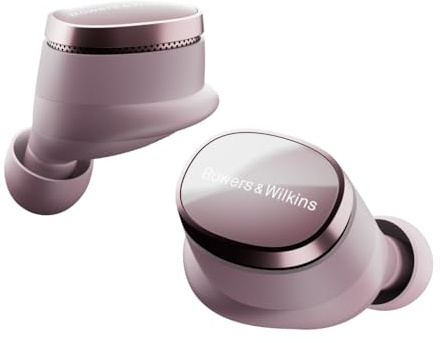 Bowers & Wilkins Pi8 True Wireless Noise Cancelling Earbuds - Pale Mauve | With Bluetooth aptX, 24-bit Wireless Connection, Audio Retransmission, and 6 Built-in Microphones