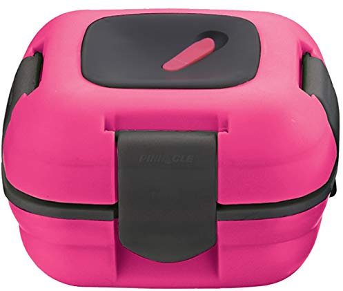 Pinnacle Lonchera aislada a prueba de fugas para adultos y niños, contenedor térmico para almuerzo con nueva válvula de liberación de calor, 16 onzas (rosa)