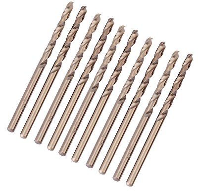Akozon HSS Bohrer Set Cobalt Bohrer Set High Speed Stahl Bohrer Set CO/M35 Spiralbohrer zum Bohren auf Edelstahl (1-5mm)(1mm)
