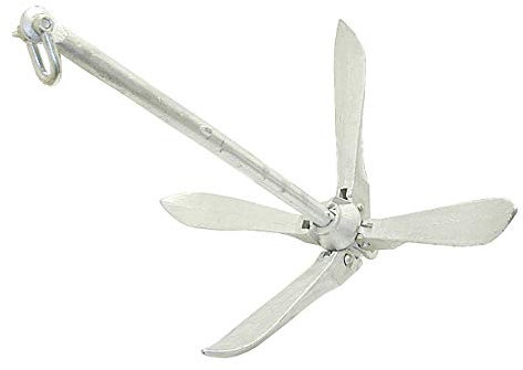 ARBO-INOX Klappdraggen Faltanker Faltklappanker Eisenguss verzinkt 0,7kg bis 15kg (15kg)