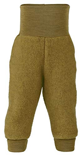 Engel Baby Hose Fleece, 100% Schurwole, Natur, Gr. 50/56-86/92, 3 Farben (74/80, Safran Melange)