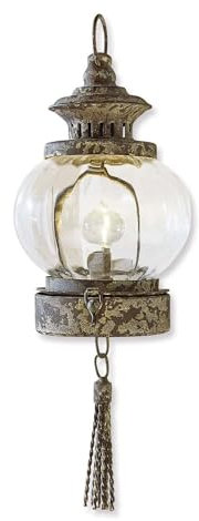 Loberon Lanterna da Appendere a LED Timone, Color ruggine