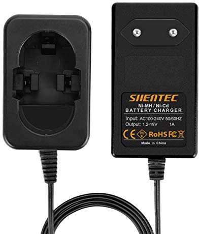 Shentec 1.2V-18V Ni-MH/Ni-Cd Battery Charger for Bosch 7.2V 9.6V 12V 14.4V 18V Pod Batteries BAT043 BAT045 BAT046 BAT120 BAT011 BAT038 BAT040 BAT025 BAT026 BAT160 BAT180
