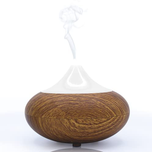 Dr Botanicals Essential Oil Diffuser | Premium 5 in 1 Ultrasonic Aromatherapy Scented Oil Diffuser Vaporizer Humidifier, Timer Auto-Off, 7 LED Colors (Clear Top)