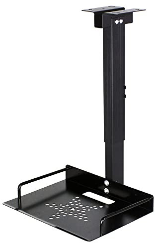 Drsn Supporto per Videoproiettore Universale da Soffitto/Muro, Cuscinetto 3,5 KG, Vassoio 24 x 20 CM, 34-56 CM Regolabile, Supporto da Soffitto per Proiettore/Videocamere Videoconferenze/Router