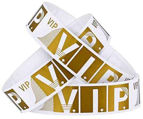 vip 300-pack armband för evenemang och festligheter, plastarmband till nöjesparker, konserter och festivaler (guld)
